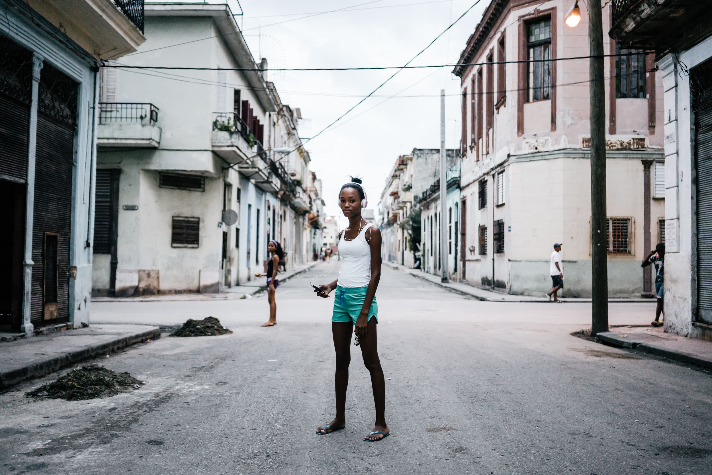 portrait of woman in streets of Havana