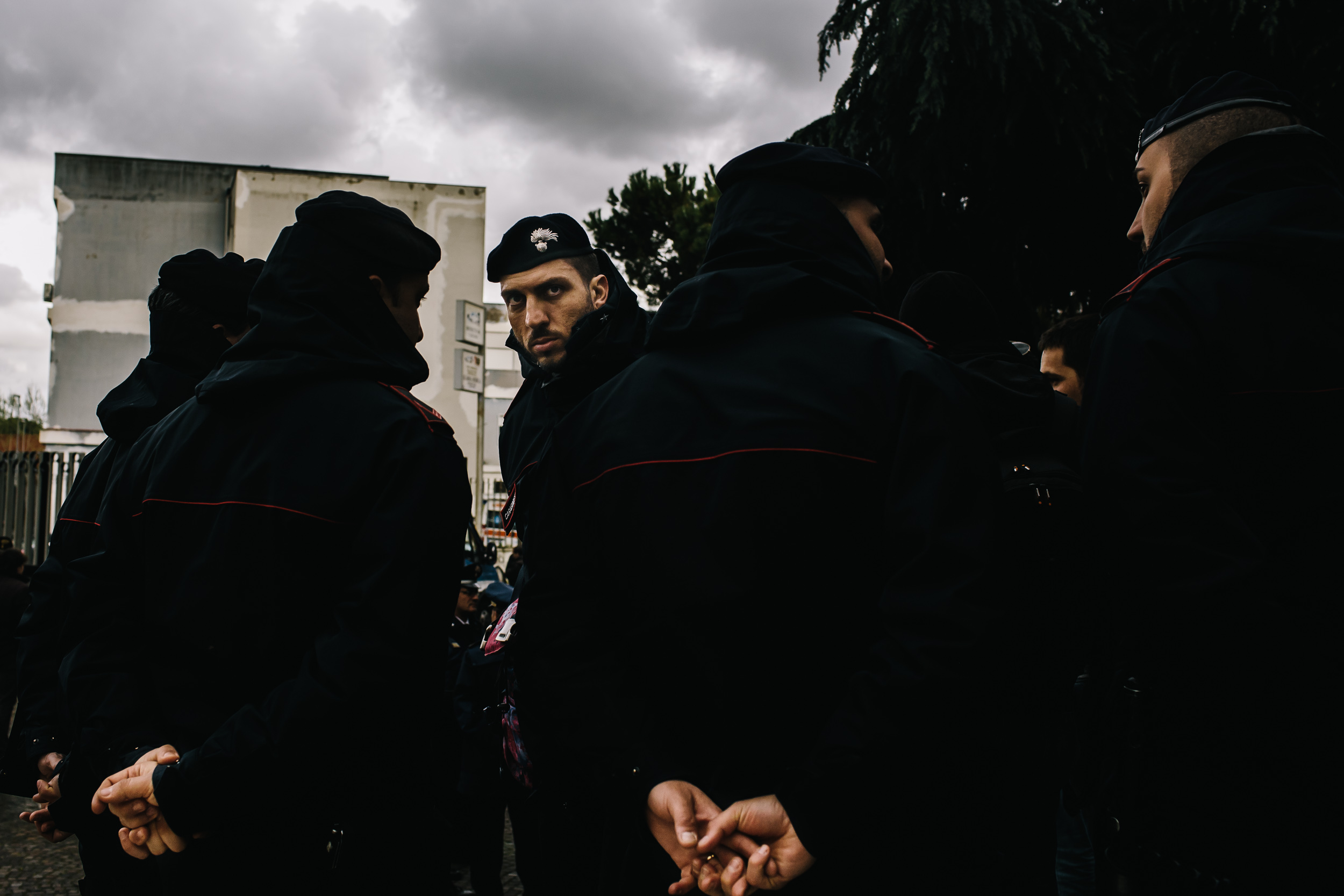 Security prepare for the arrival of Italy
