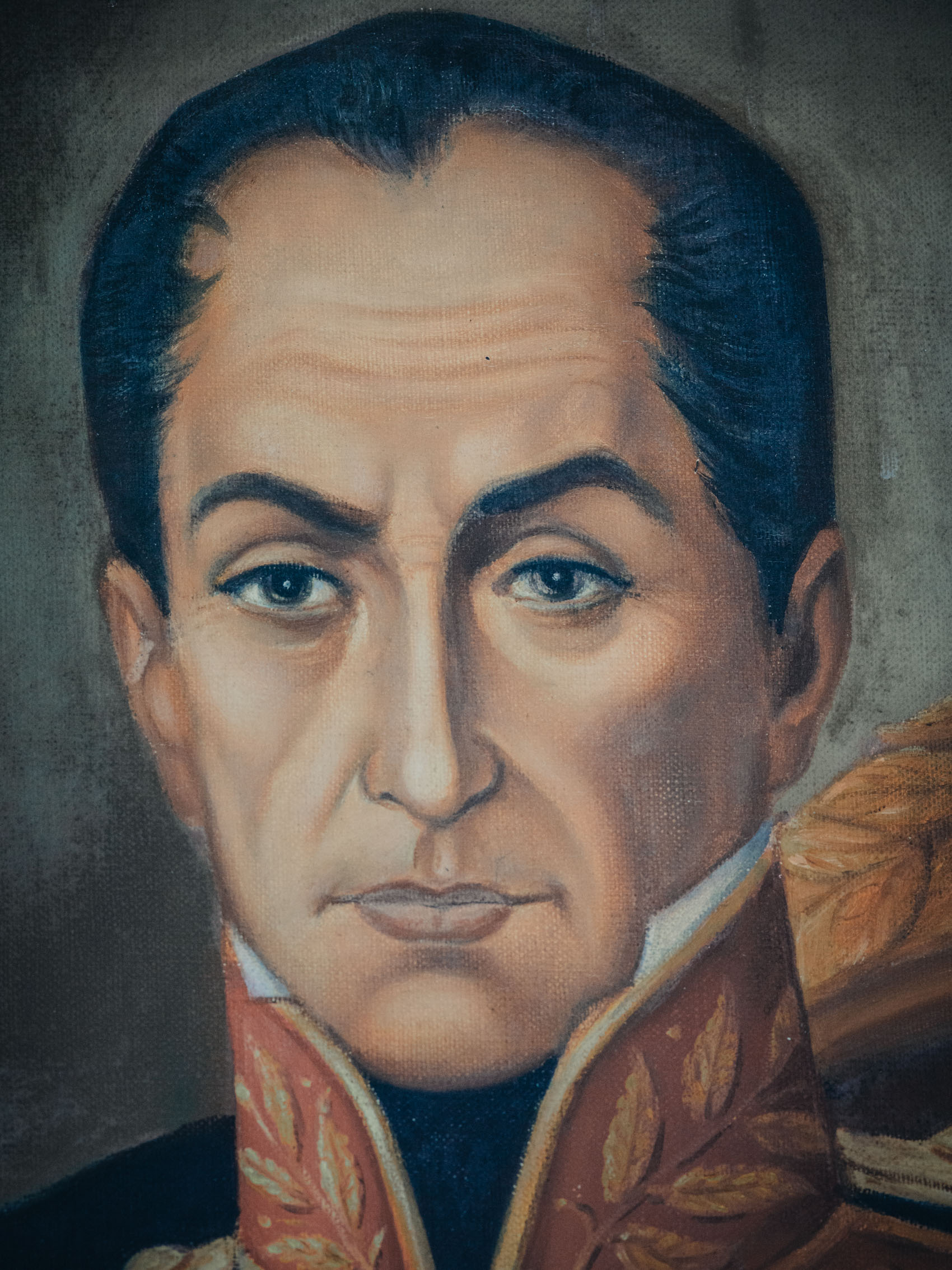 Detail Painting Of Simon Bolivar