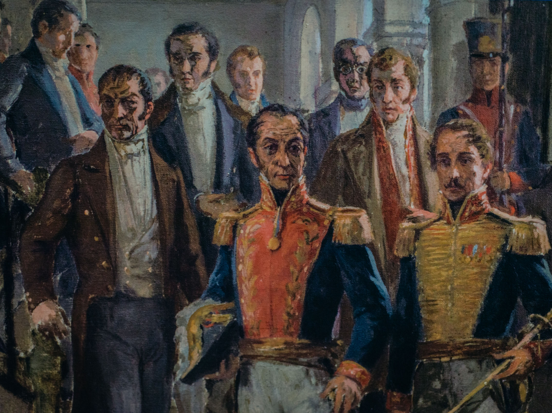 Detail of painting of Simon Bolivar