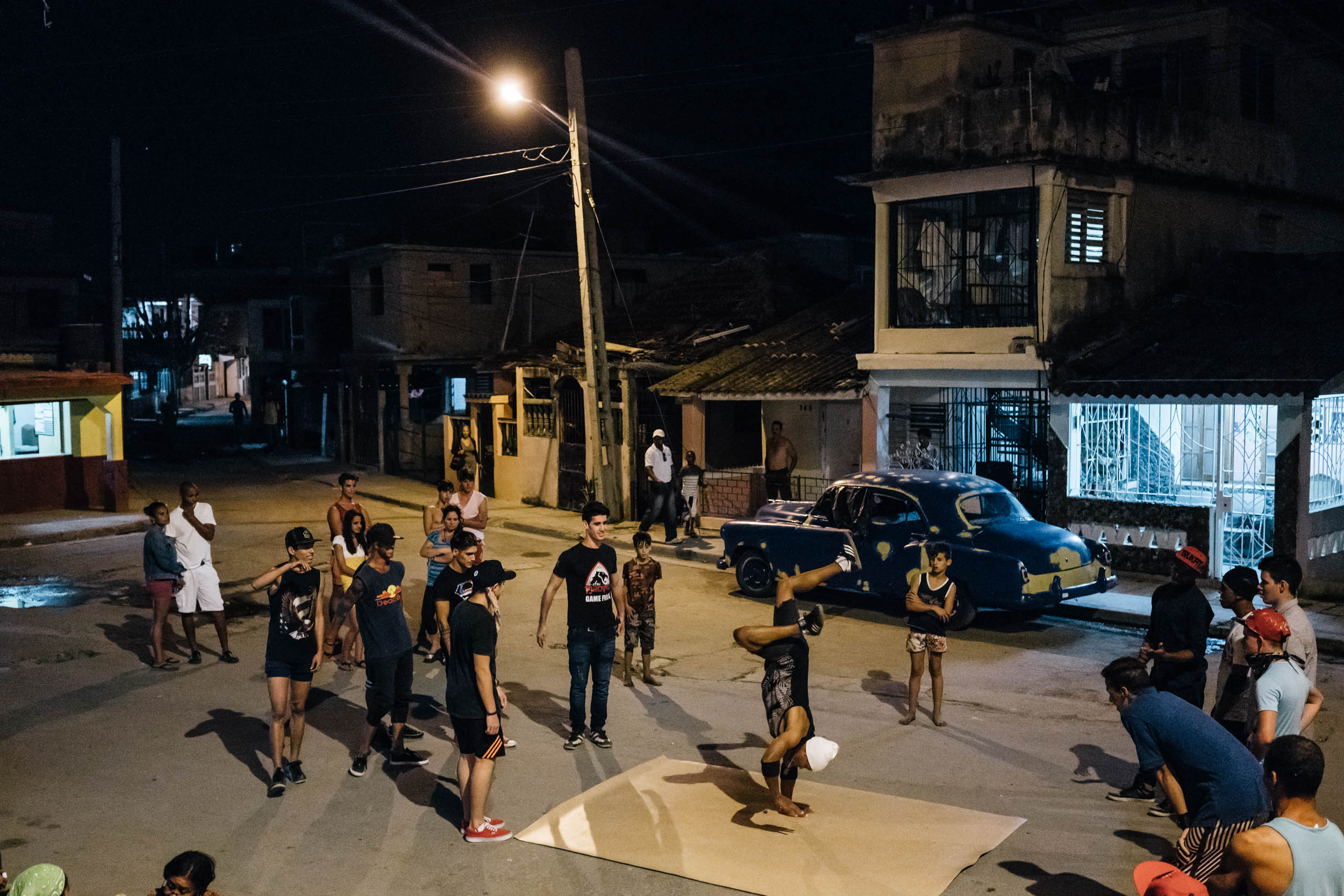 dance battle in streets of Havana